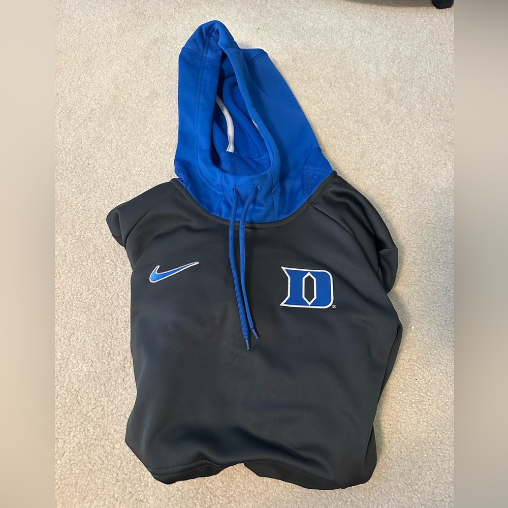 Nike Elite Duke basketball sweatshirt / size Small / dark gray and blue